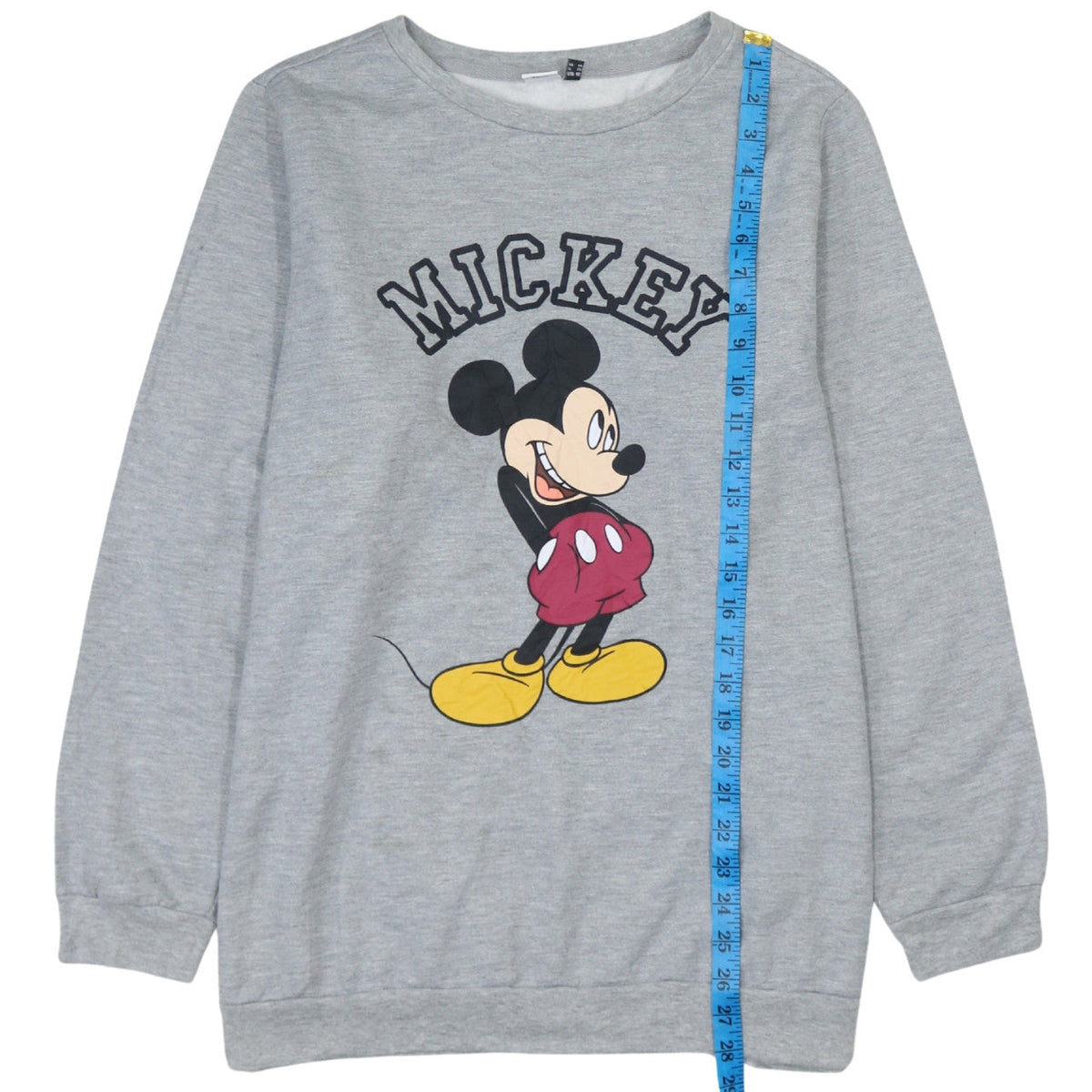 Disney Unisex Grey Mickey Mouse Pullover Sweatshirt S