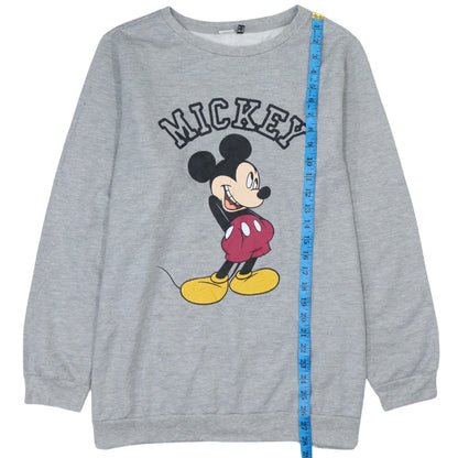 Disney Unisex Grey Mickey Mouse Pullover Sweatshirt S
