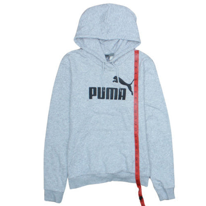 Puma Women's Grey Pullover Hoodie Size 12 Logo Print