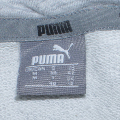 Puma Women's Grey Pullover Hoodie Size 12 Logo Print