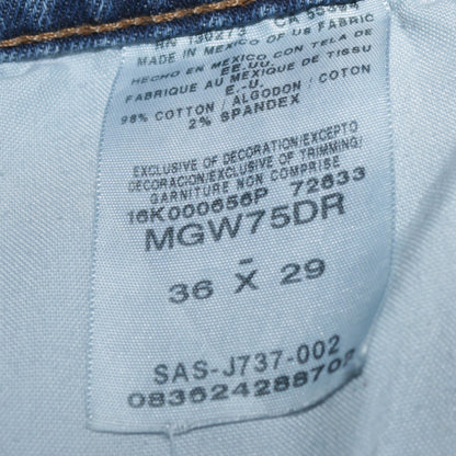 Wrangler Men's Blue 36x29 Straight Fit Denim Jeans