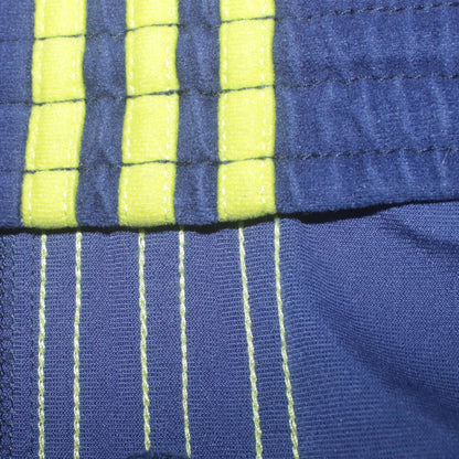 adidas Men Blue Jogger Track Pants L Fleece Tapered Fit Zip Pocket
