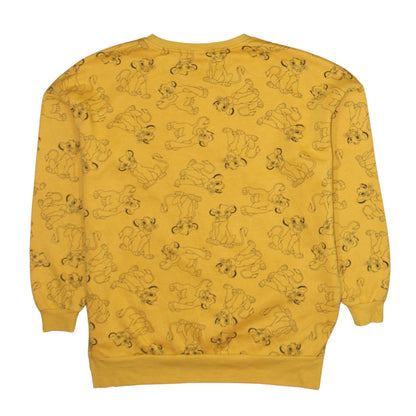 Disney Women’s Yellow Lion King Pullover Sweatshirt Size S