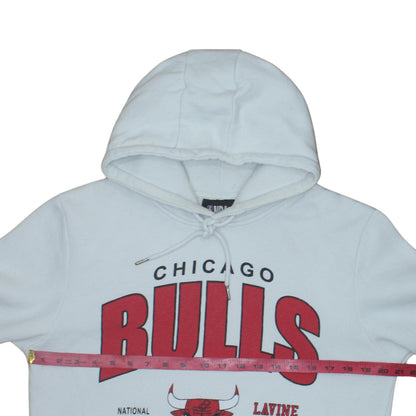 Primark NBA Chicago Bulls White Hoodie Men's M Pullover Graphic