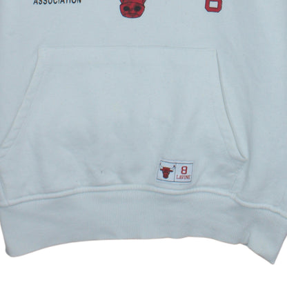 Primark NBA Chicago Bulls White Hoodie Men's M Pullover Graphic