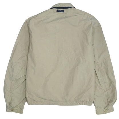 Nautica Men's Beige Cotton Nylon Full Zip Casual Jacket L