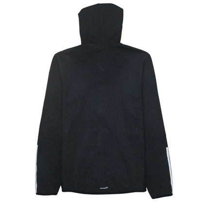adidas Mens Black Full Zip Hoodie Medium Lightweight Sportswear