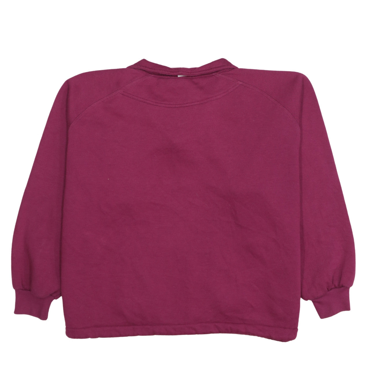 Reebok Womens Burgundy 1/4 Zip Pullover Sweatshirt Size 14
