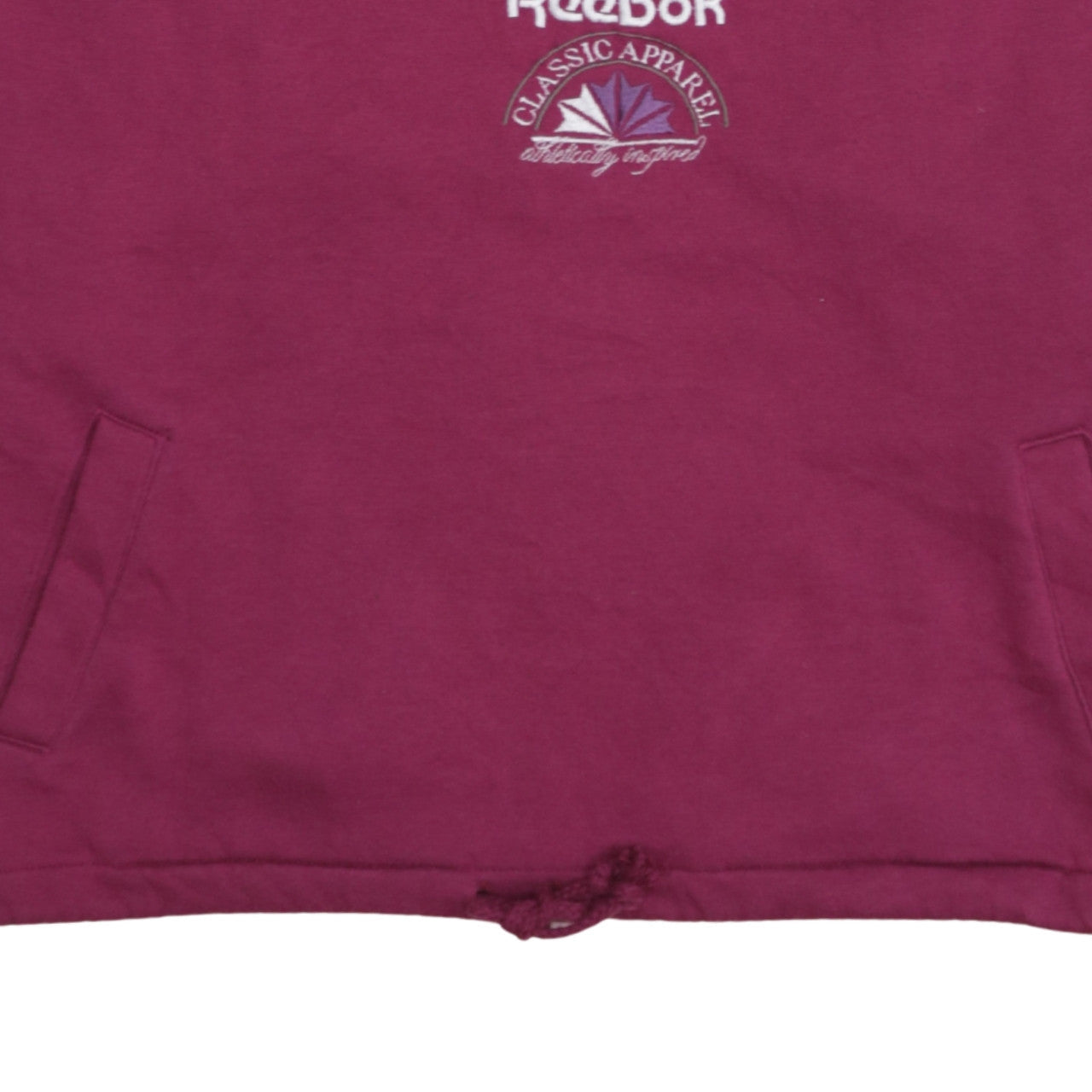 Reebok Womens Burgundy 1/4 Zip Pullover Sweatshirt Size 14