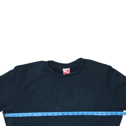 Puma Men's Black XL Pullover Sweatshirt Crew Neck Logo Sportswear