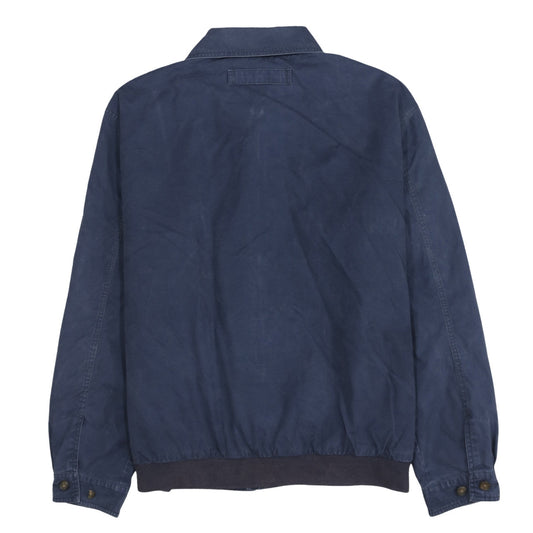 Tommy Hilfiger Mens Blue Cotton Bomber Jacket L Full Zip Classic Style