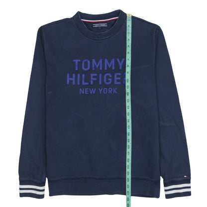 Tommy Hilfiger Men's Blue L Crew Neck Graphic Sweatshirt