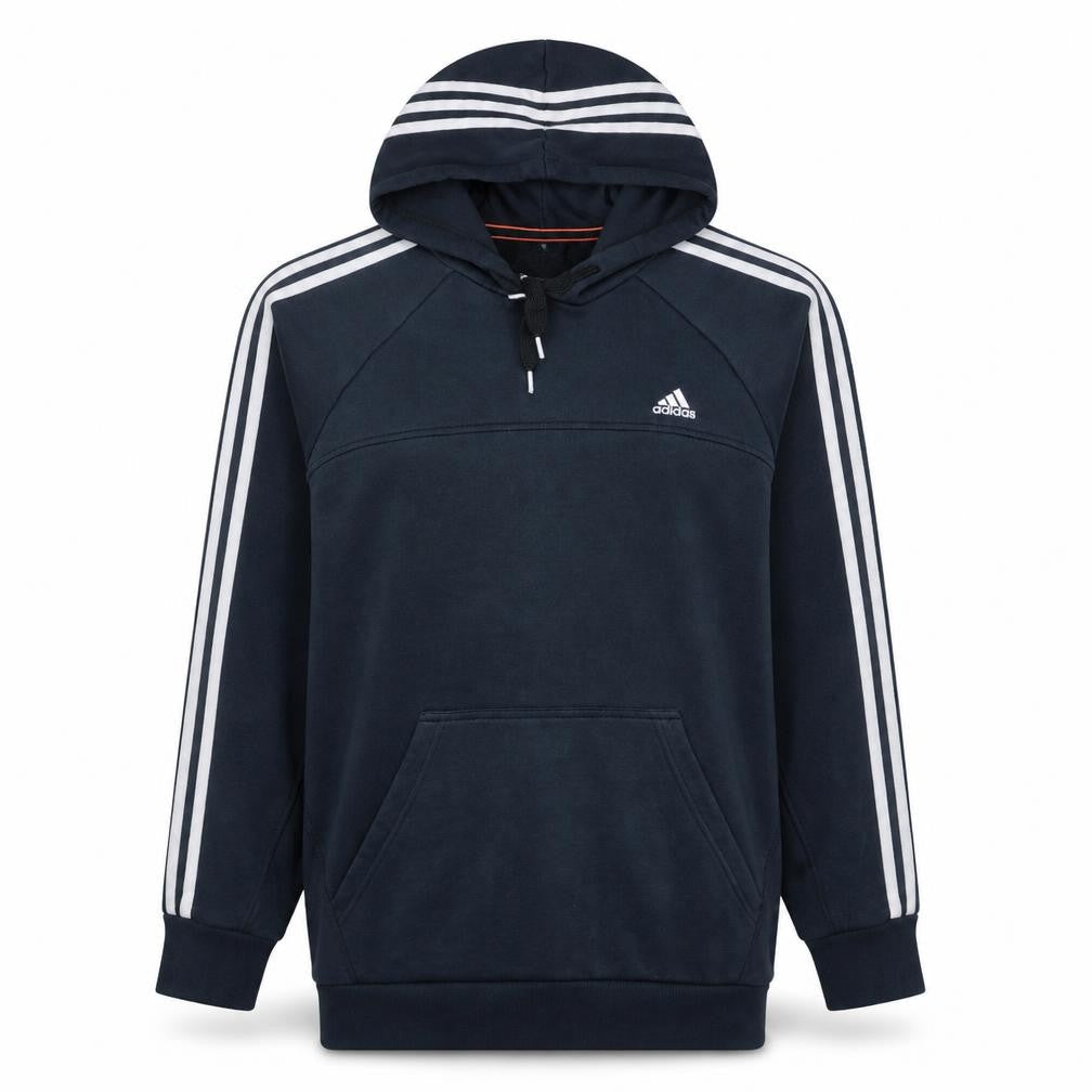Adidas Mens Blue Pullover Hoodie L Essentials Sportswear