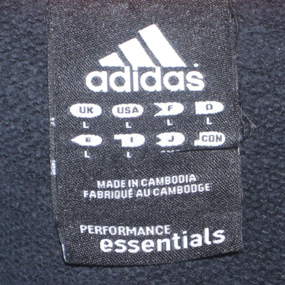 Adidas Mens Blue Pullover Hoodie L Essentials Sportswear
