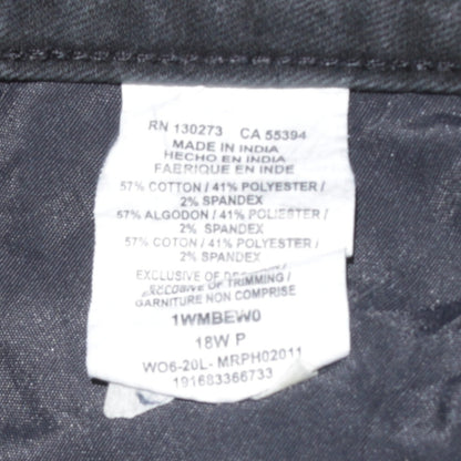 Lee Women’s Black Bootcut Mid Rise Stretch Jeans Size 18W Petite