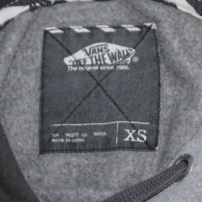 Vans Mens Grey XS Pullover Hoodie Off The Wall Graphic Fleece