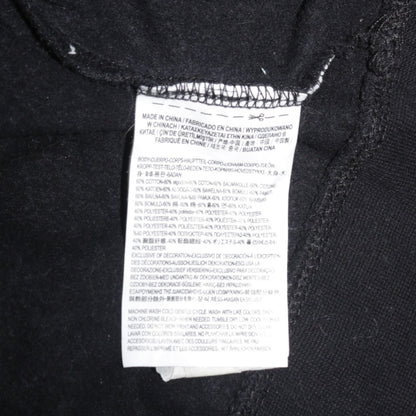 Vans Womens Black Medium Pullover Sweatshirt Check Logo Crew Neck