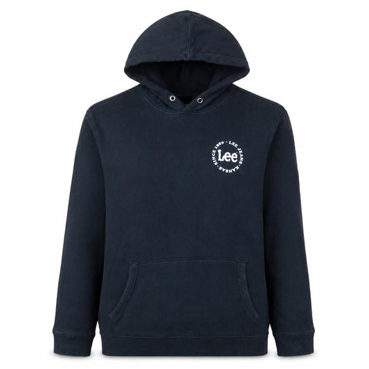 Lee Women’s Black Cotton Pullover Hoodie XL Casual Logo Print