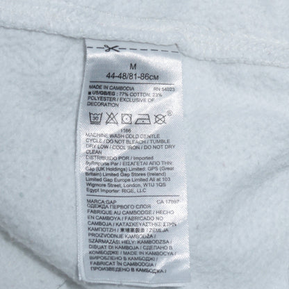 GAP Men’s White Logo Pullover Hoodie Fleece M Regular Fit