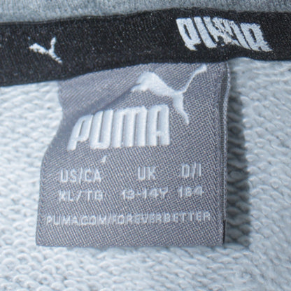 Puma Boys Grey Pullover Hoodie 13-14 Years Regular Fit Logo Design