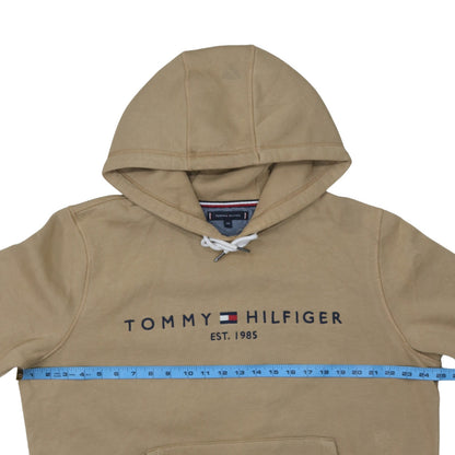 Tommy Hilfiger Men's Beige 2XL Pullover Hoodie Logo Print