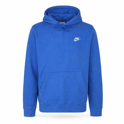 Nike Men's Blue Pullover Hoodie Small Regular Fit Cotton Fleece