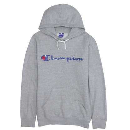 Champion Men's Grey XS Pullover Hoodie with Logo Print