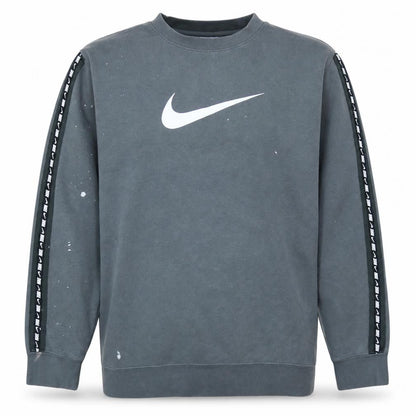 Nike Men's Grey Logo Crew Neck Sweatshirt Size M