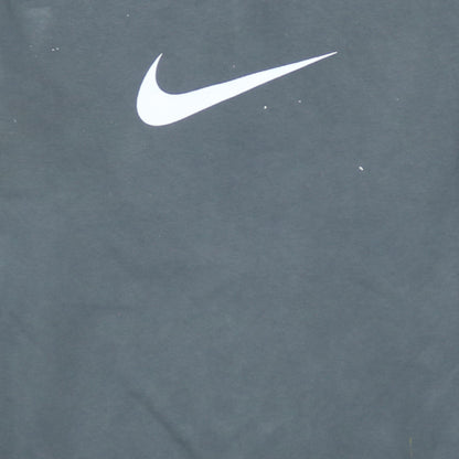 Nike Men's Grey Logo Crew Neck Sweatshirt Size M