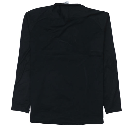 Nike Men's Black Dri-FIT Long Sleeve 1/4 Zip Athletic Top Size L