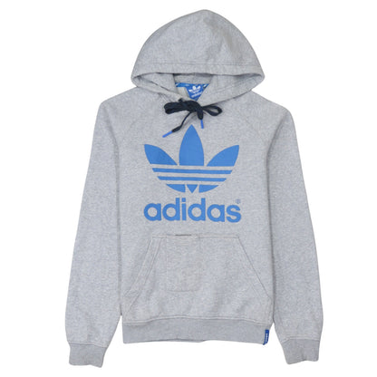 adidas Men's Grey Pullover Hoodie Medium Graphic Sportswear