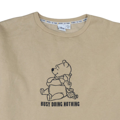 Disney Women Beige Winnie the Pooh Pullover Sweatshirt Size M