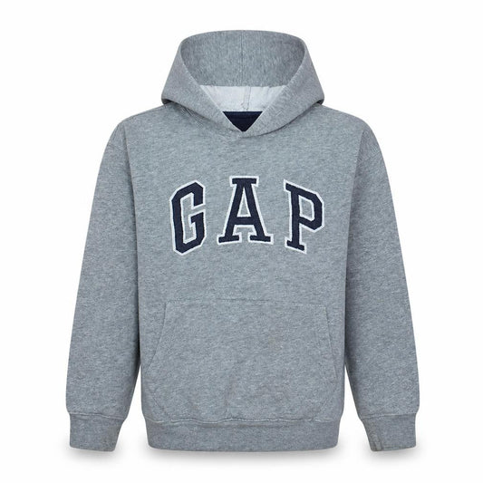 Front view of Gap Kids Grey Hoodie Sweatshirt XL 12 Cotton Blend Pullover