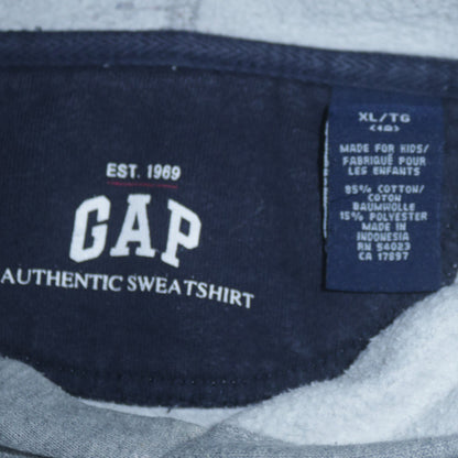 GAP Kids Grey Hoodie Sweatshirt XL 12 Cotton Blend Pullover