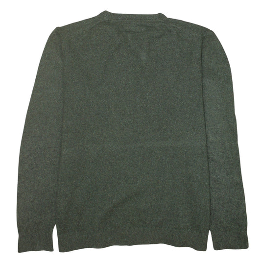 Barbour Men’s Green Wool Crew Neck Pullover Jumper Size M