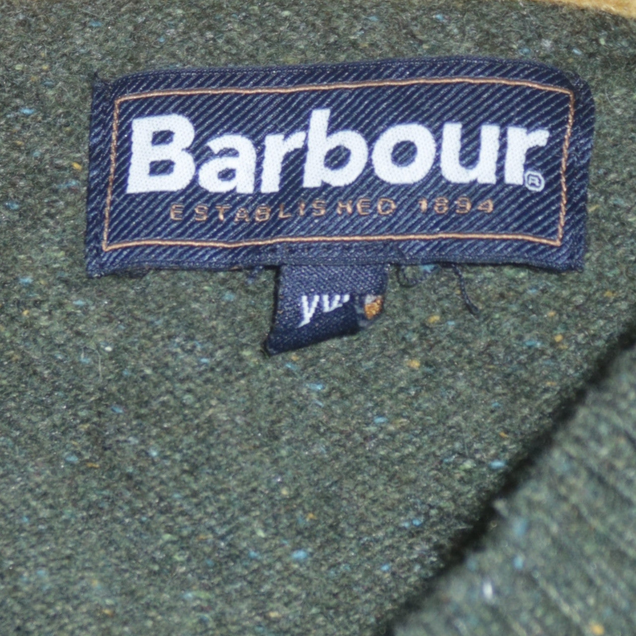 Barbour Men’s Green Wool Crew Neck Pullover Jumper Size M