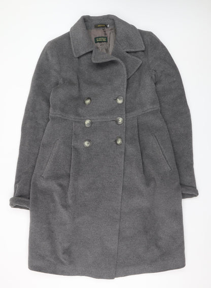 Blarney Woollen Mills Women's Grey Wool Blend Pea Coat Size 16