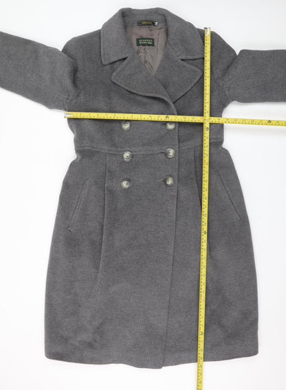 Blarney Woollen Mills Women's Grey Wool Blend Pea Coat Size 16