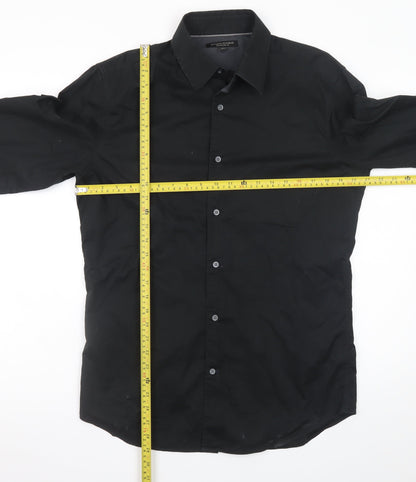 Banana Republic Men's Black Slim Fit Long Sleeve Dress Shirt M