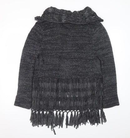 Paramour Women’s Grey Chunky Knit Fringe Cardigan M