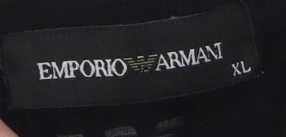Emporio Armani Men's Black XL Logo Cotton T-Shirt