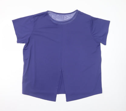 Dunnes Stores Women Purple XL Short Sleeve Stretch T-Shirt