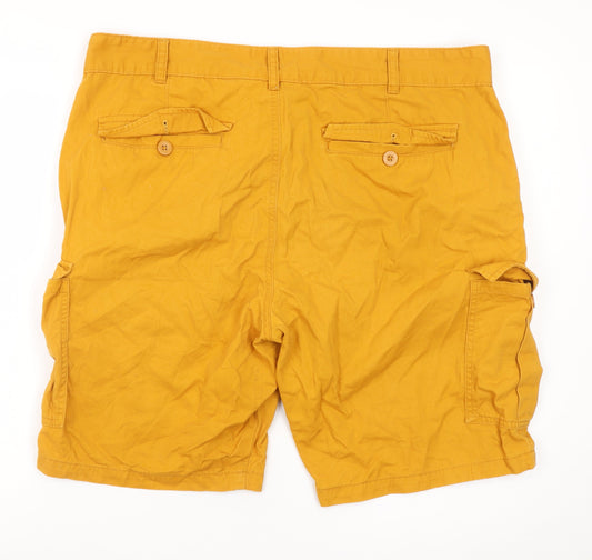 Mountain Warehouse Men's Yellow Cargo Shorts Size 38 Regular Fit