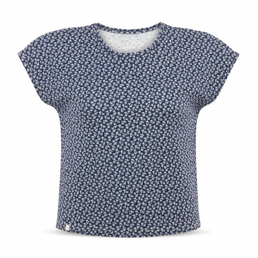 Trespass Women's Blue Floral Short Sleeve Viscose T-Shirt Size 12