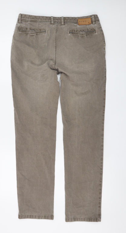 Bugatti Men Beige Straight Regular Fit Corduroy Jeans 36W 30L