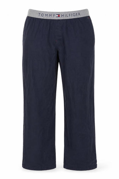 Tommy Hilfiger Men Blue M Lounge Pants Elastic Waist Jersey Cotton