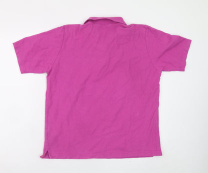 Isle Essentials Women’s Pink Polo Short Sleeve Cotton Top Size 18-20