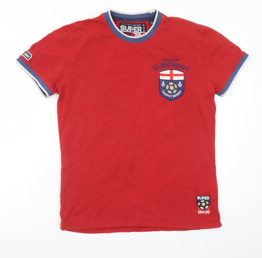 Superdry Men’s Red Short Sleeve Crew Neck T-Shirt L Limited Edition