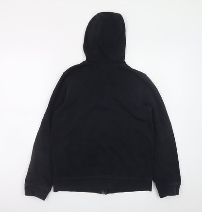 Nike Boys Black Full Zip Hoodie L 147-158cm Fleece Logo Sweatshirt