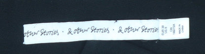 & Other Stories Women’s Black Belted High Rise Tapered Trousers Size 10